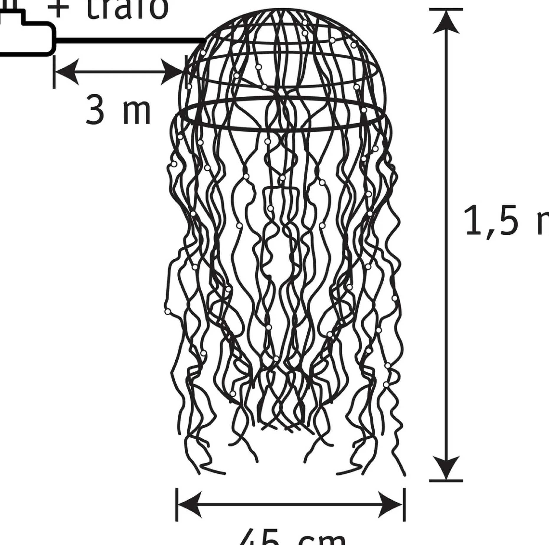 Luca lighting Verlichte Kerstfiguren^ Kroonluchter Kwal Met Warm Witte Led Verlichting - H150 X O45 Cm - Zilver