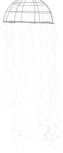 Luca lighting Verlichte Kerstfiguren^ Kroonluchter Kwal Met Warm Witte Led Verlichting - H150 X O45 Cm - Zilver