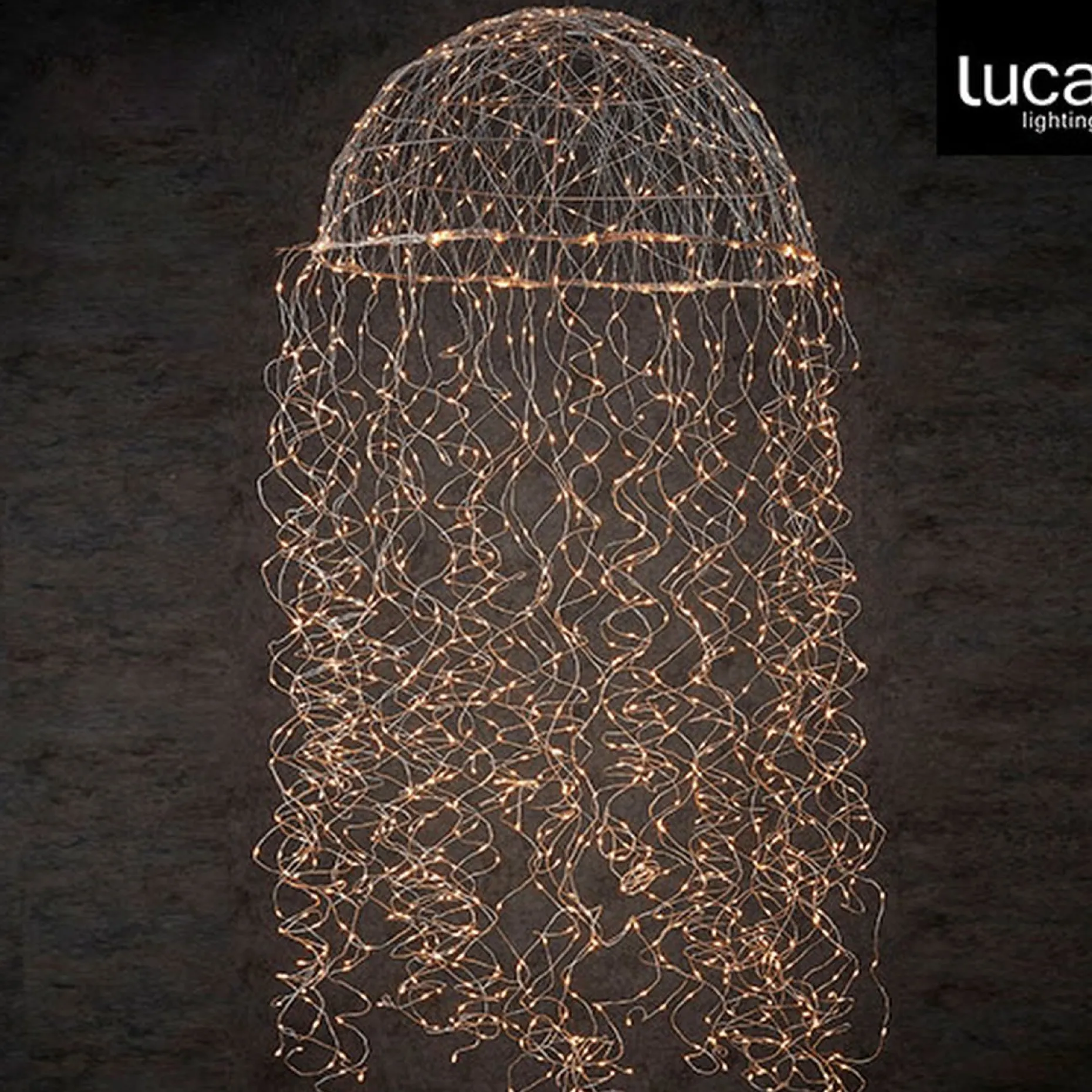 Luca lighting Verlichte Kerstfiguren^ Kroonluchter Kwal Met Warm Witte Led Verlichting - H150 X O45 Cm - Zilver