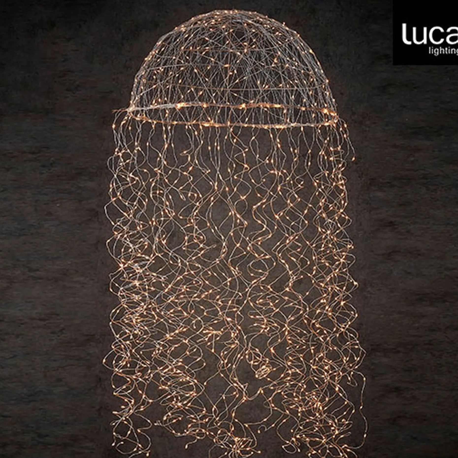 Luca lighting Verlichte Kerstfiguren^ - Kroonluchter Kwal Zilver Warm Wit 1280Led Ip44 - L200Xd60Cm - Woonaccessoires En Seizoensgebondendecoratie (Europese Stekker )
