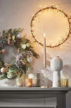 Luca lighting Lichtkrans Dandelion Met Warm Witte Led Verlichting - O40 Cm - Bruin Cheap