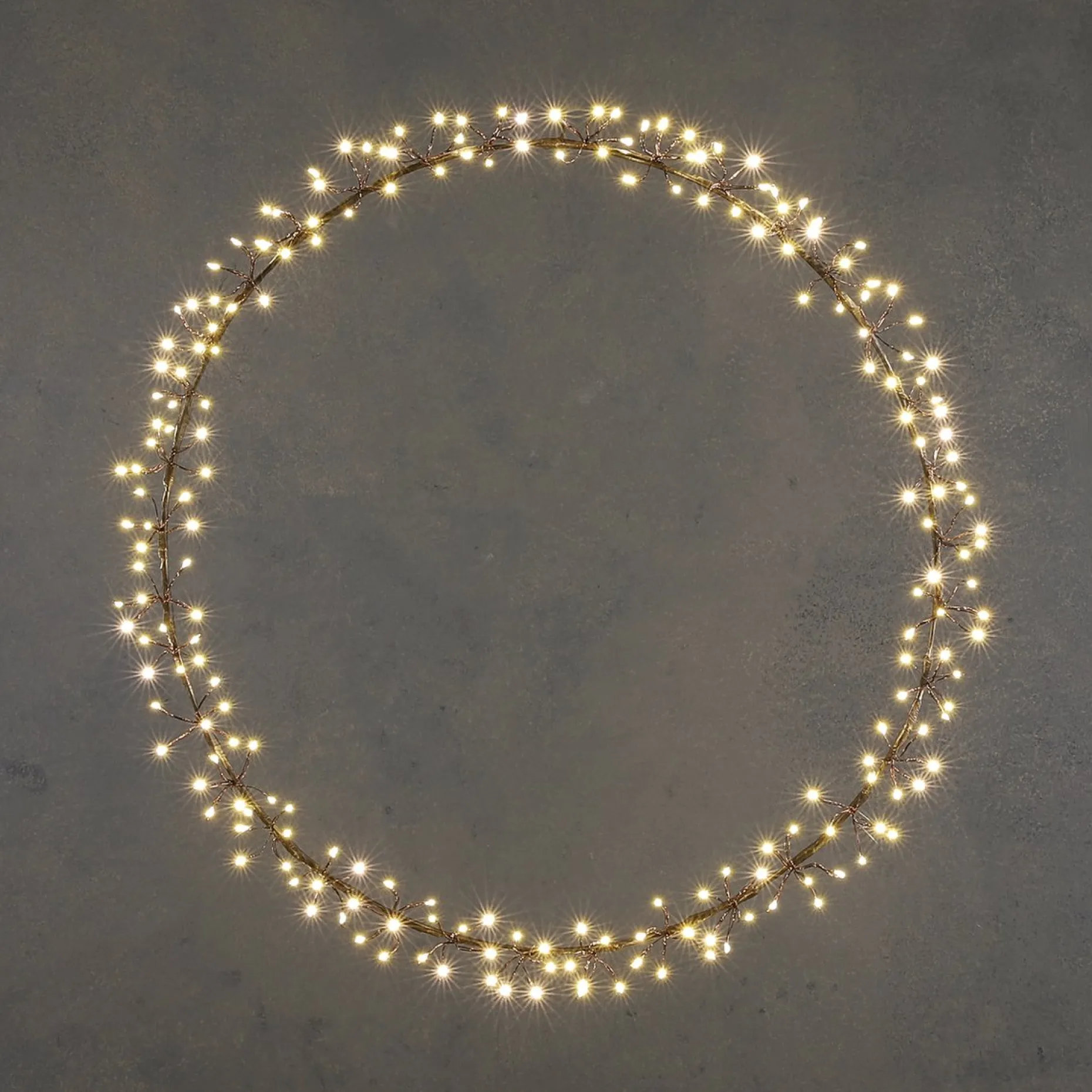Luca lighting Verlichte Kerstfiguren^ Lichtkrans Met Warm Witte Led Verlichting - O50 Cm - Zwart
