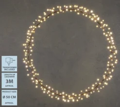 Luca lighting Verlichte Kerstfiguren^ Lichtkrans Met Warm Witte Led Verlichting - O50 Cm - Zwart