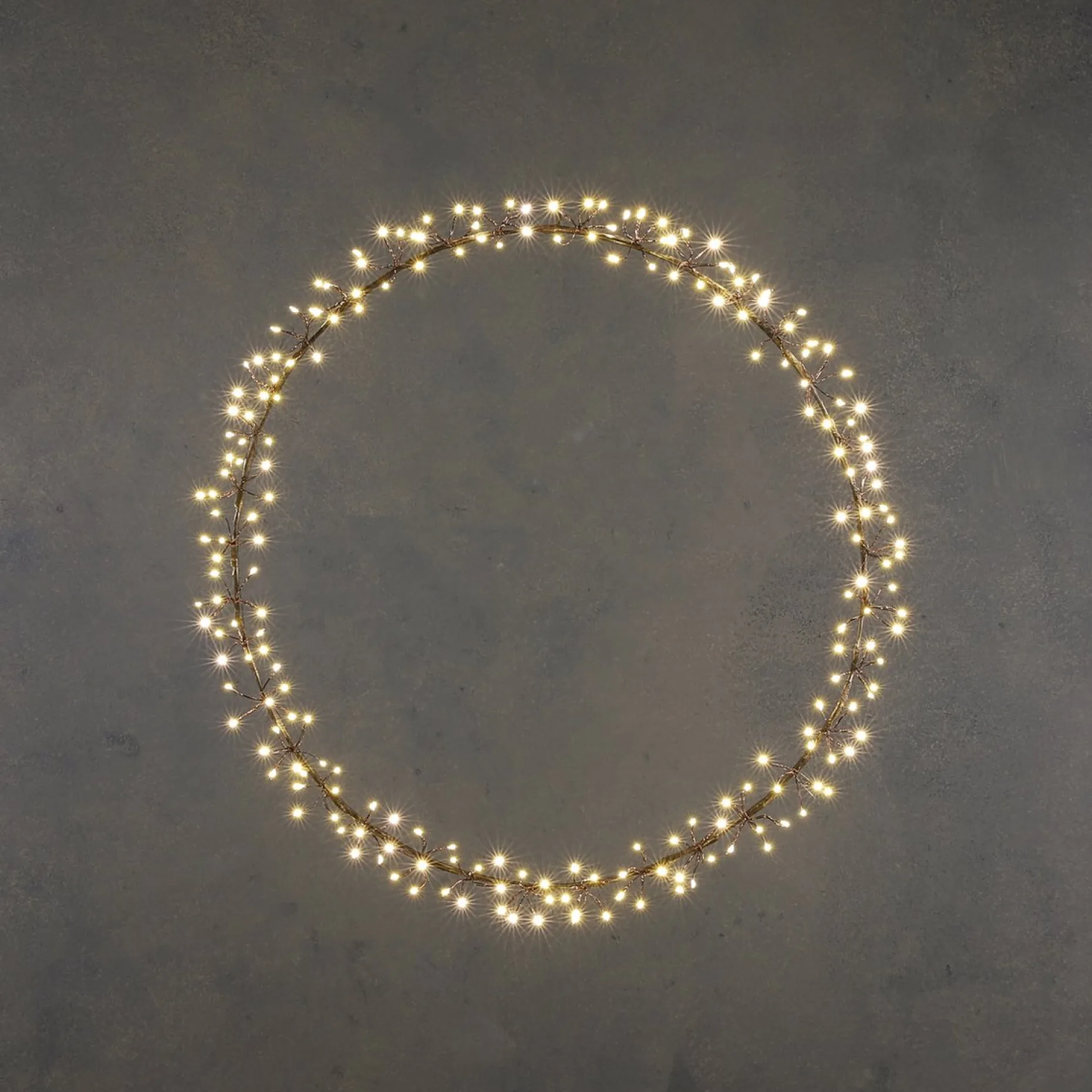 Luca lighting Verlichte Kerstfiguren^ Lichtkrans Met Warm Witte Led Verlichting - O40 Cm - Zwart