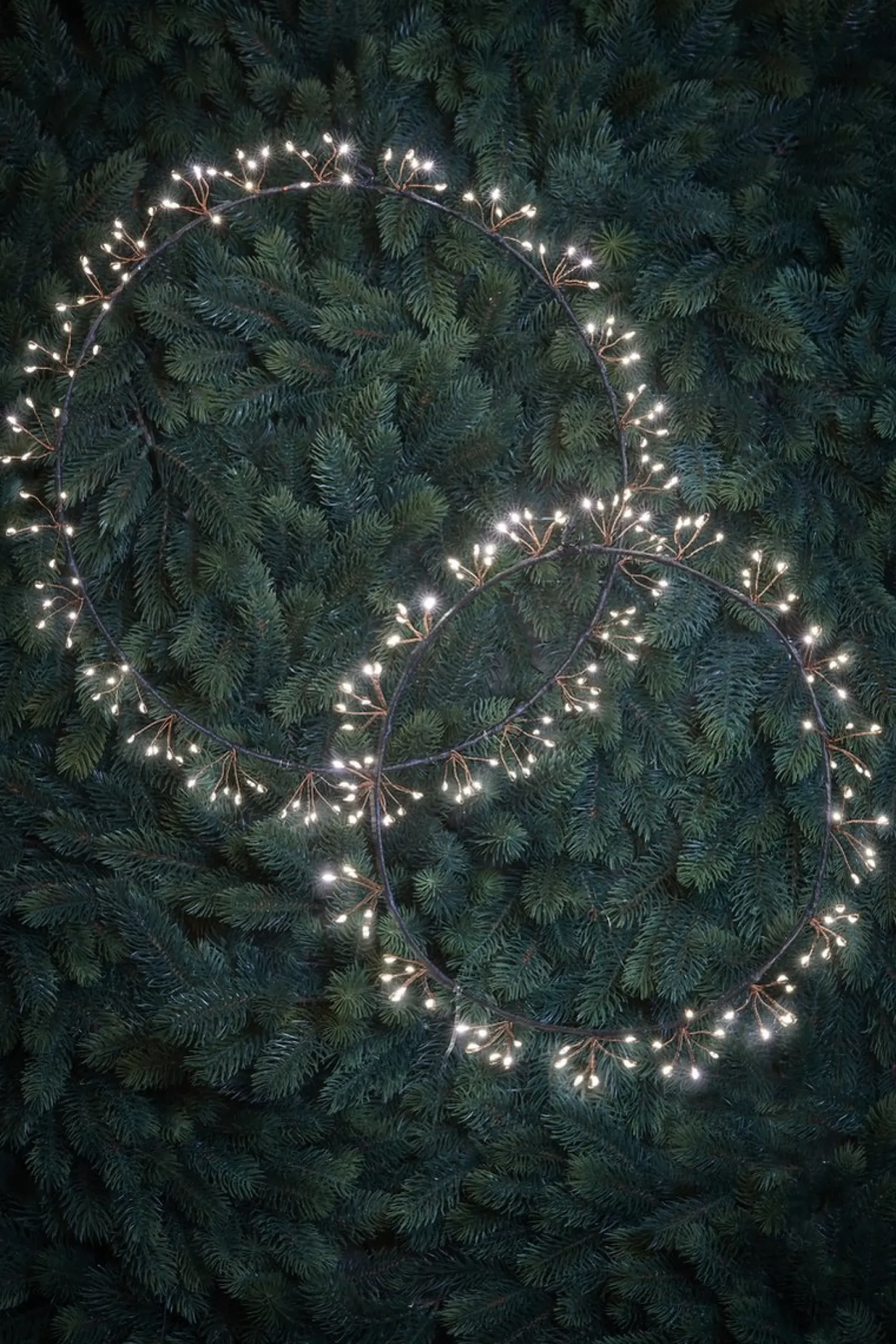 Luca lighting Verlichte Kerstfiguren^ Lichtkrans Met Warm Witte Led Verlichting - O40 Cm - Zwart