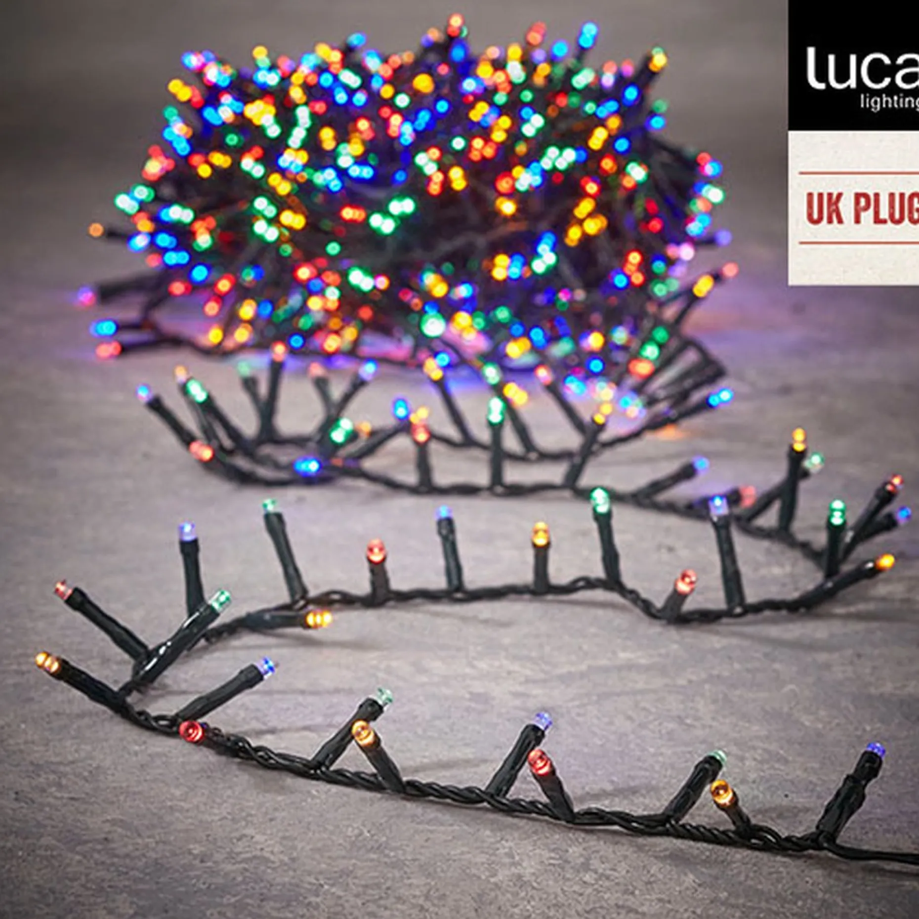 Luca lighting Kerstlichtsnoeren^ - Snake Light Multicolour 2000Led Ip44 8 Function Controller And Timer - L4000Cm