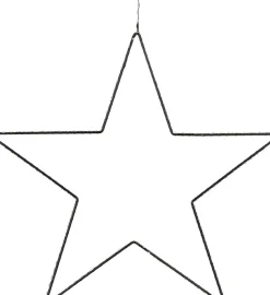 Luca lighting Verlichte Kerstfiguren^ Ster Hangend Met Warm Witte Led Verlichting - H128 X O58 Cm - Zwart