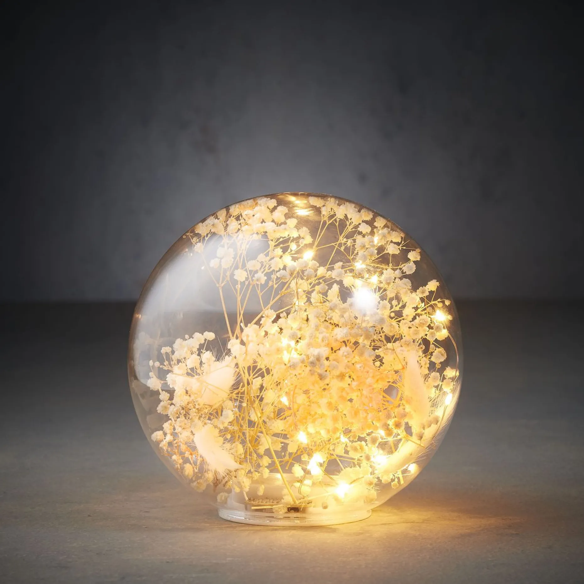 Luca lighting Verlichte Kerstfiguren^ Tafelverlichting Glazen Bol Warm Wit 15 Led D18Cm Op Batterijen - Kerst
