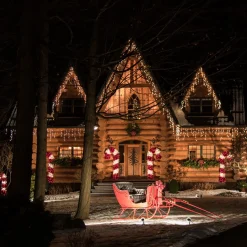 Luksus Lichtgordijnen^™ Led Gordijn - Ijspegel Verlichting | 360 Led Lampjes Extra Warm Wit / Amber | Voor Binnen En Buiten | 7 + 10 Meter Snoer | 8 Lichtstanden & Timer Functie