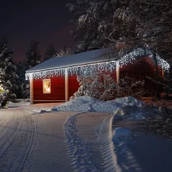 Luksus Lichtgordijnen^™ Led Gordijn - Ijspegel Verlichting | Dual Color 1440 Led Lampjes Extra Warm Wit + Koud Wit | Voor Binnen En Buiten | 30 + 10 Meter Snoer | 9 Lichtstanden & Timer Functie
