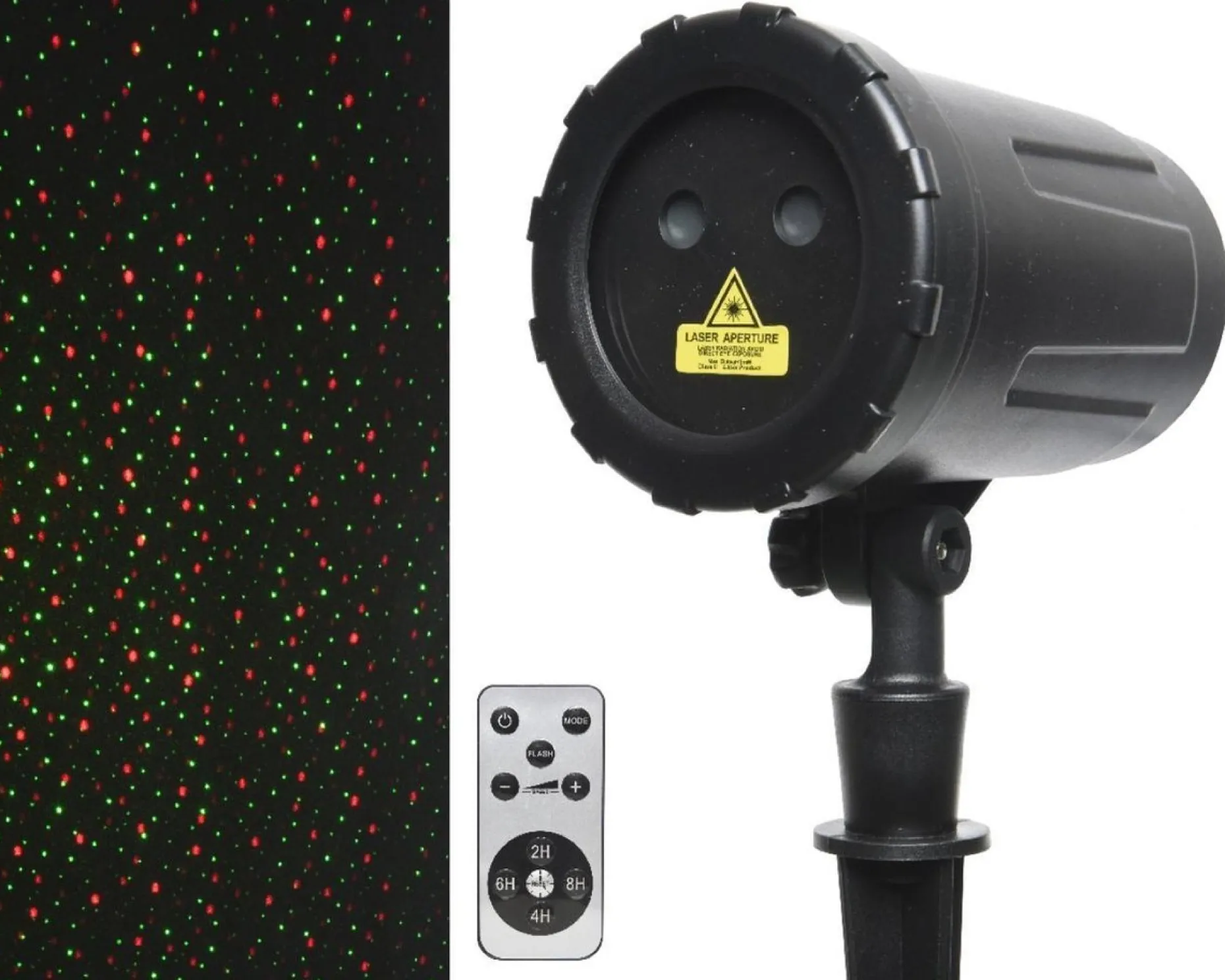 Lumineo Kerstlasers^ Led Laser Projector Met Roterend Effect