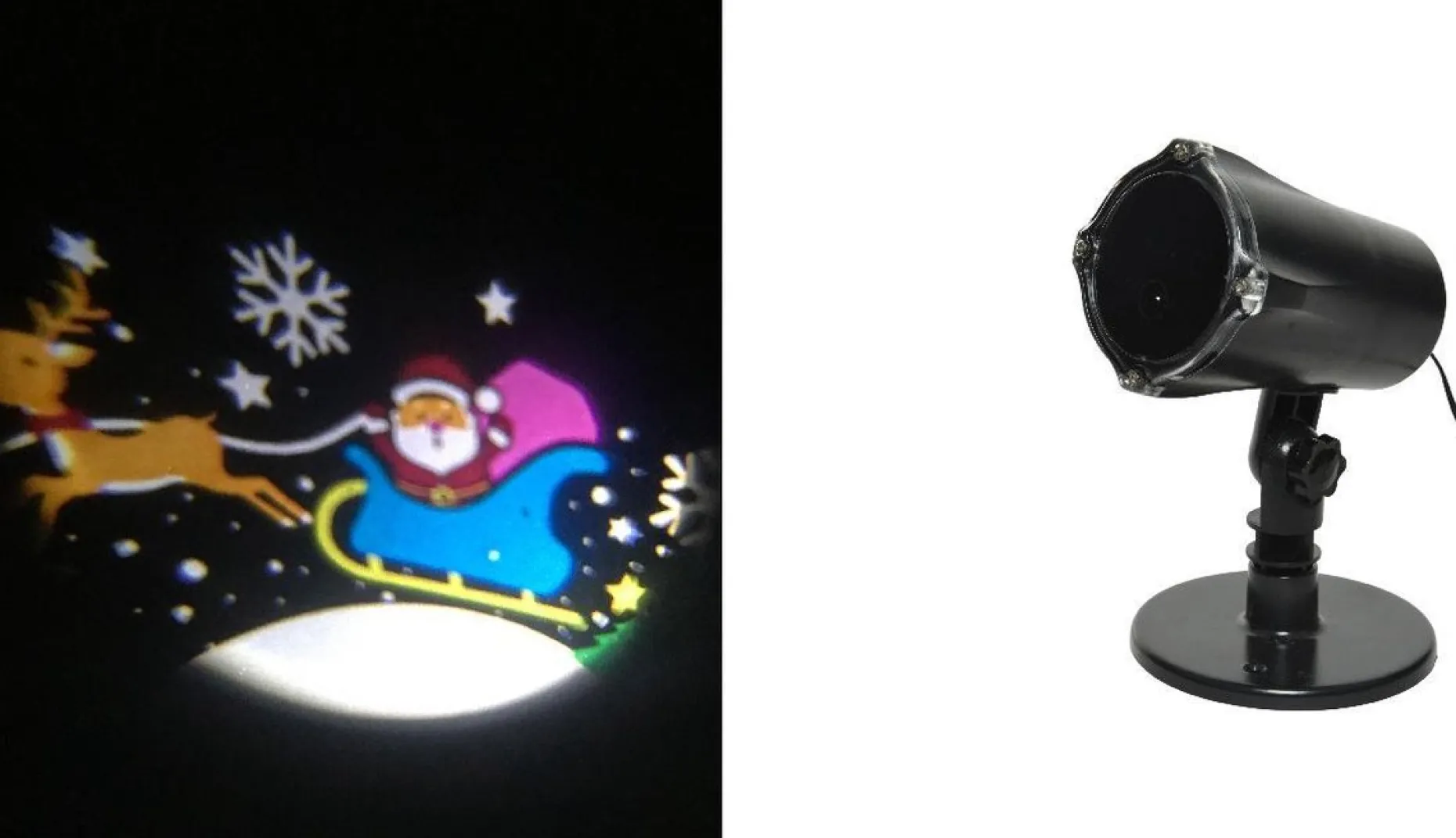 Lumineo Kerstlasers^ Led Projector Roterend Effect 11,5X33Cm