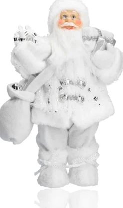 discountershop Luxe Afgewerkte Kerst Decoratie | Kerstversiering | 57 Cm | Grijs | Handgemaakt Kerstpop | Shop