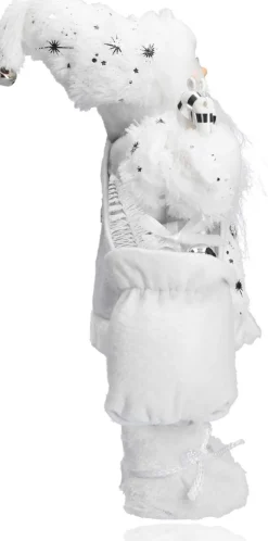 discountershop Luxe Afgewerkte Kerst Decoratie | Kerstversiering | 57 Cm | Grijs | Handgemaakt Kerstpop | Shop