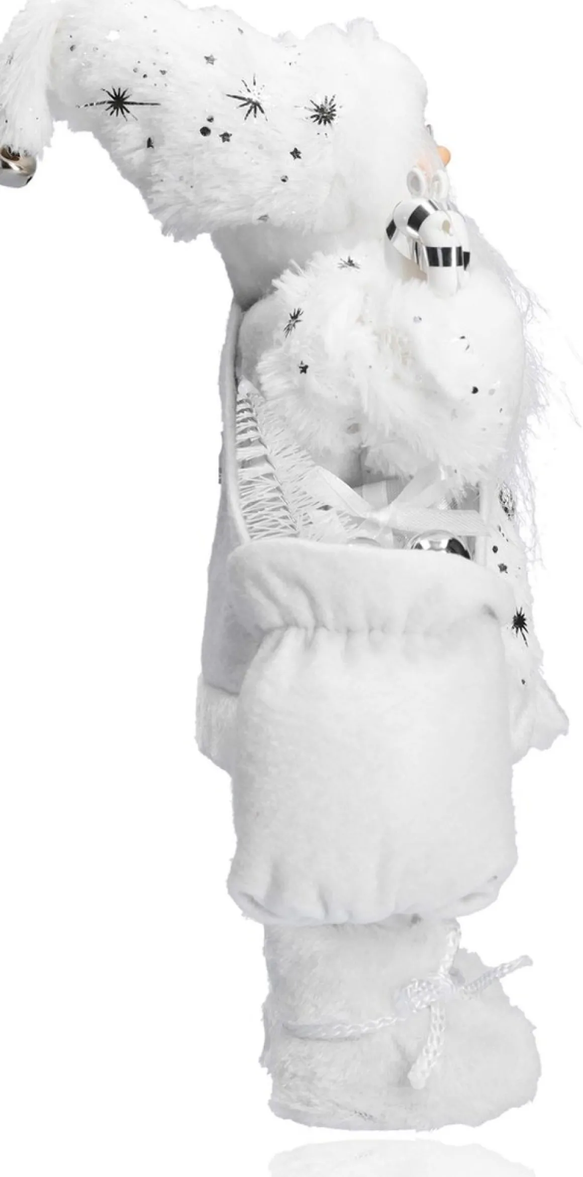 discountershop Luxe Afgewerkte Kerst Decoratie | Kerstversiering | 57 Cm | Grijs | Handgemaakt Kerstpop | Shop