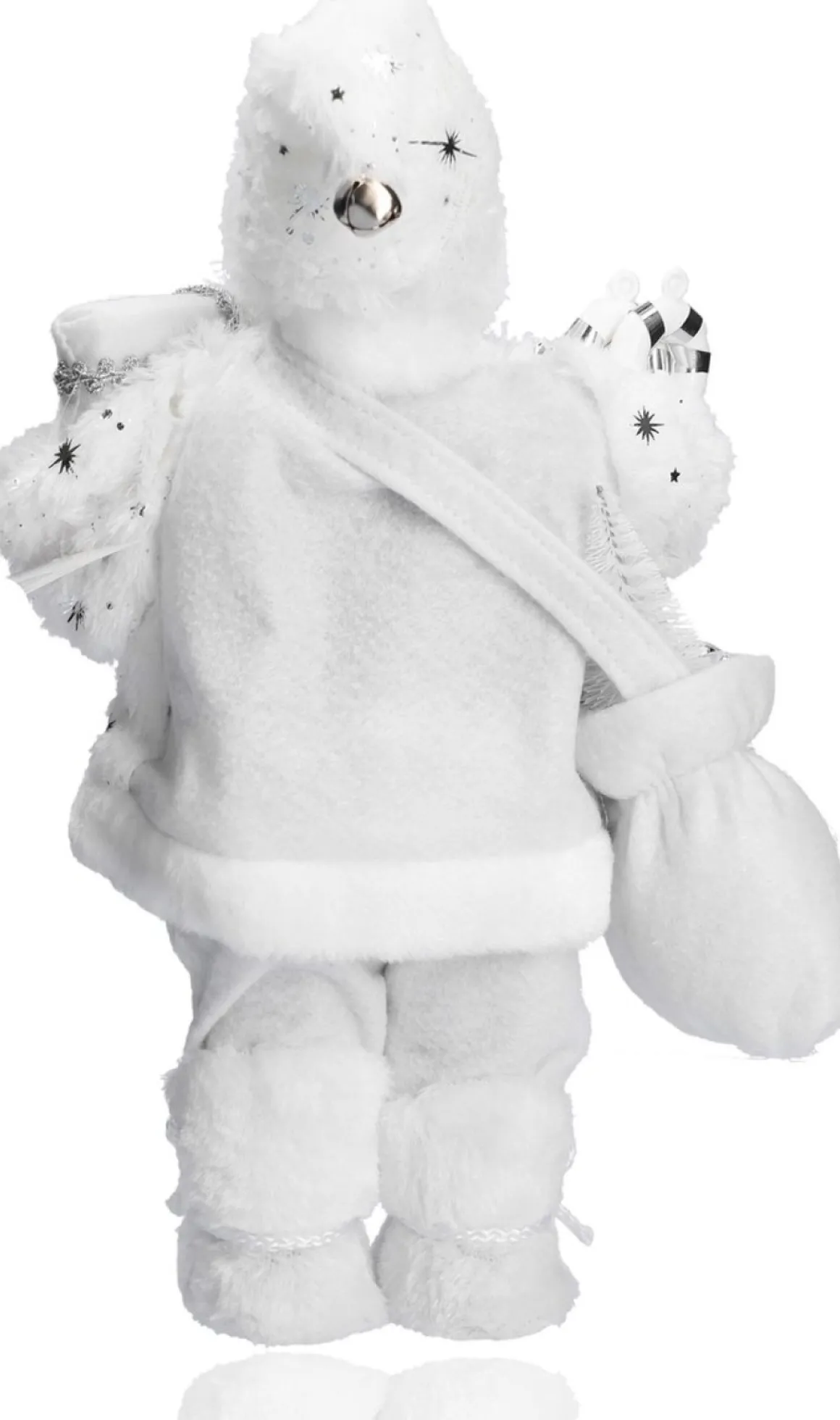discountershop Luxe Afgewerkte Kerst Decoratie | Kerstversiering | 57 Cm | Grijs | Handgemaakt Kerstpop | Shop