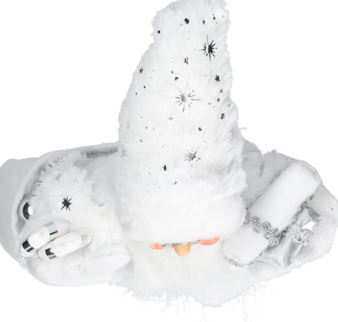 discountershop Luxe Afgewerkte Kerst Decoratie | Kerstversiering | 57 Cm | Grijs | Handgemaakt Kerstpop | Shop