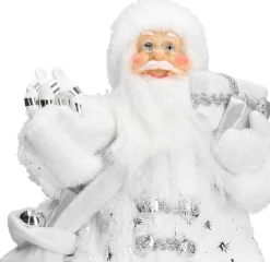 discountershop Luxe Afgewerkte Kerst Decoratie | Kerstversiering | 57 Cm | Grijs | Handgemaakt Kerstpop | Shop