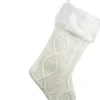 Goodwill Luxe Gebreide Witte Christmas Stocking Van - Decoratie Kerstsok Cheap