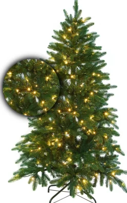Excellent Trees Kunstkerstbomen^Luxe Kerstboom ® Led Falun Green 180 Cm Met 270 Lampen