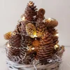 Juuls Gift Shop (merkloos) Mandje Met Dennenappel Toren Taart Met Ster Ledverlichting Cheap