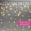 Meisterhome Lichtgordijnen^® Ijsregen Kerstverlichting Lichtgordijn - 12 Meter Ijspegel - 600 Led Warm Wit - Met 8 Functies En Timer - Ijspegelverlichting Buiten
