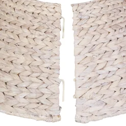 Meisterhome Kerstboomstandaarden^ Kerstboomring Kraag Kerstboomrok - H23 X O60 Cm - Waterhyacint - Naturel 3 Elementen