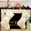 Meisterhome ® Kerst Decoratie Kerstsokken Kerst Cadeau Kerstboom Kerst Sok Set Van 2 Stuks Goud En Zilver Geborduurd Shop