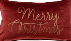 Merkloos Merry Christmas - Sierkussen 30X50 Cm Kerst Decoratie - Velvet Cheap