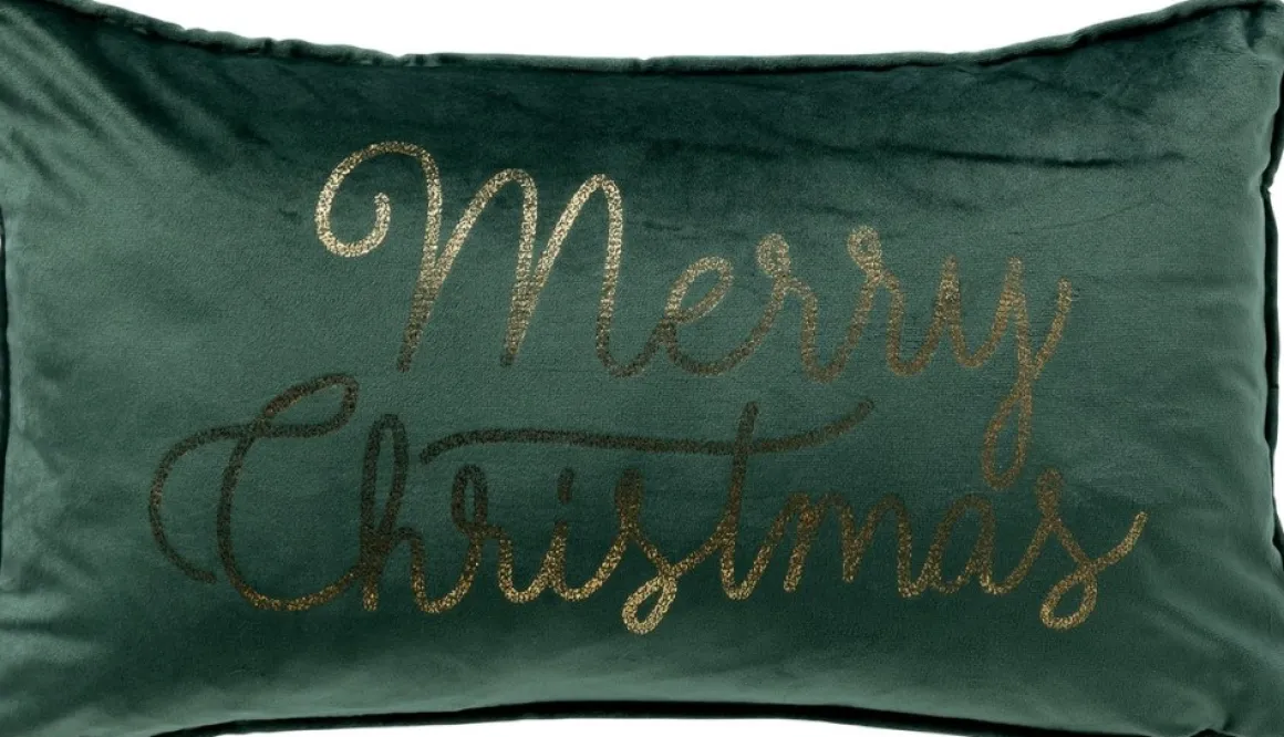 Merkloos Merry Christmas - Sierkussen 30X50 Kerst Decoratie - Velvet Outlet