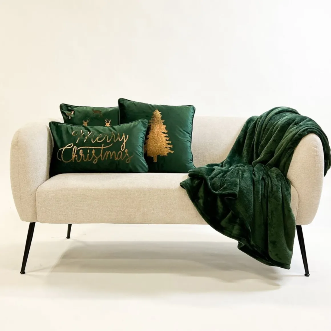 Merkloos Merry Christmas - Sierkussen 30X50 Kerst Decoratie - Velvet Outlet