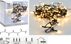 Merkloos Kerstboomverlichting^54 Meter Ledverlichting / Ledsnoer Met 720 Led's Warm/Wit | Voor Binnen En Buiten