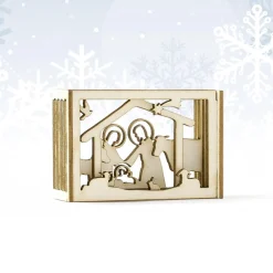 sign my sign Miniatuur Kerststal- Kerstdecoratie - Kerstcadeau - Lasergesneden Outlet