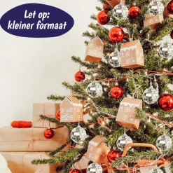 Happy Happenings Mini Discoballen - Zilver - 12 Stuks - Kerstballen - 3Cm Klein Best