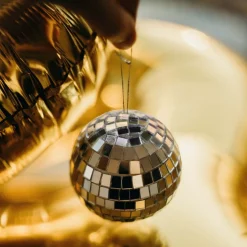 Happy Happenings Mini Discoballen - Zilver - 12 Stuks - Kerstballen - 3Cm Klein Best