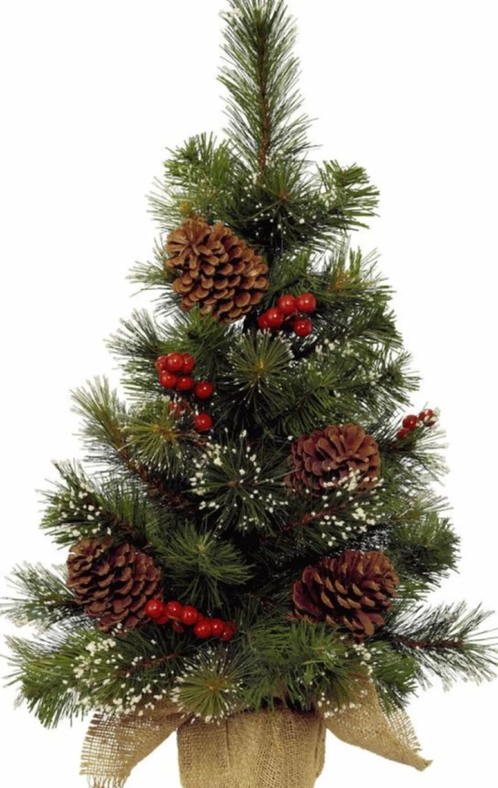 Everlands Kunstkerstbomen^Mini Kerstboompje - 45 Cm - Incl. Ruimte Thema Lichtsnoer 165 Cm - Kunststof