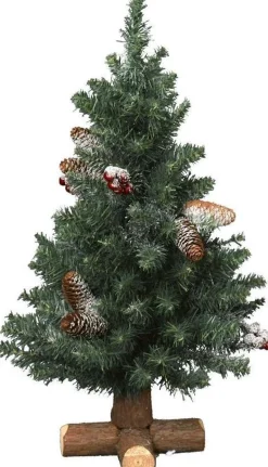Everlands Kunstkerstbomen^Mini Kerstboom Tafelboom Sherwood Miniboom Frosted H75 Cm
