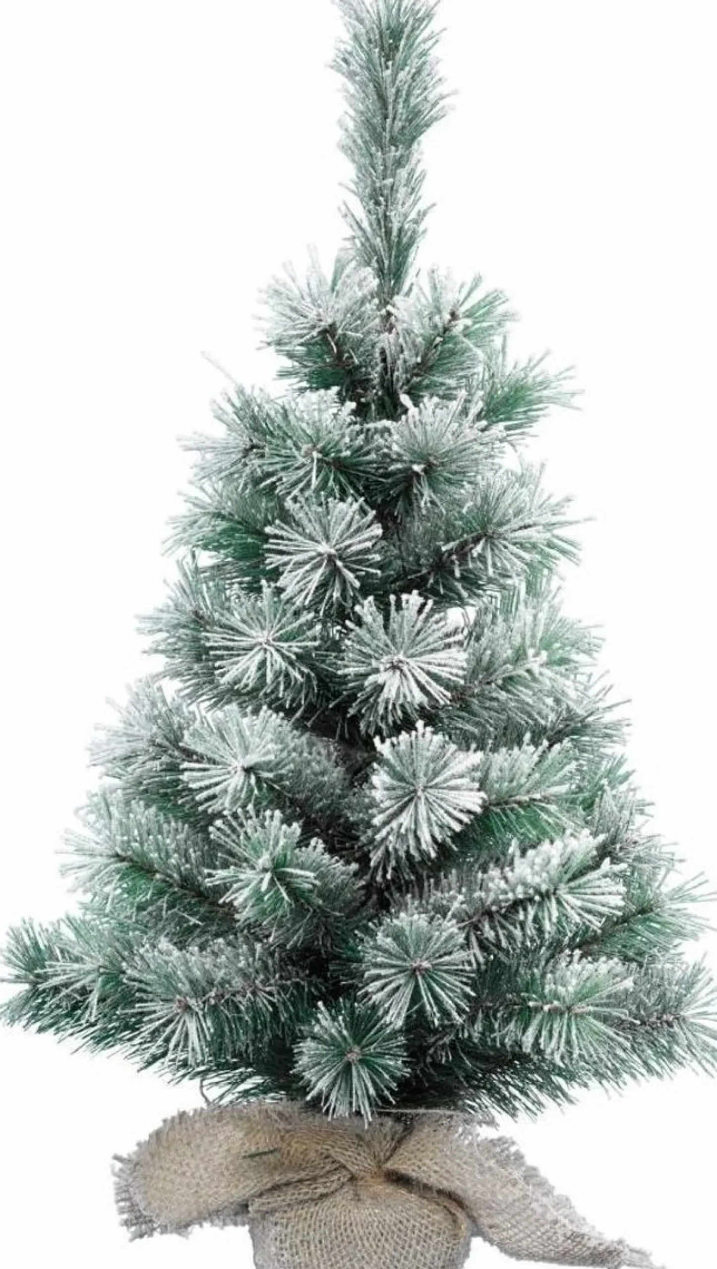 Everlands Kunstkerstbomen^Mini Kerstboom Tafelboom Vancouver Miniboom H75 Cm Groen/Wit