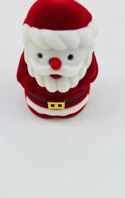 Merkloos Mini Kribbe / Kerstgroep Rood In Kerstman Sieradendoos. 4 X 4 X 7 Cm Cheap