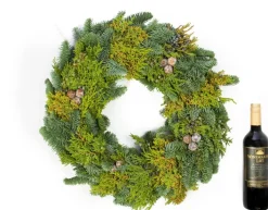 Merkloos Mix Krans - 45Cm - Kerstkrans - Vers Kerstgroen New