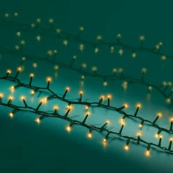 Lumineo Kerstlichtsnoeren^16M Led Compact Kerstverlichting - Steady - 750 Lampjes - Goud - Dimbaar
