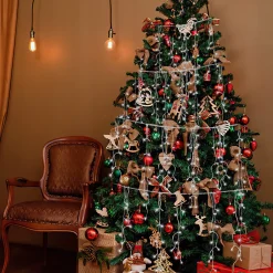 Merkloos Lichtgordijnen^20M 600 Led Gordijn Led Kerstverlichting Gordijn Kerstverlichting Gordijn Voor Binnen En Buiten -Timer- 600 Led Lampjes- Koud Wit