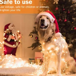 Merkloos Lichtgordijnen^20M 600 Led Gordijn Led Kerstverlichting Gordijn Kerstverlichting Gordijn Voor Binnen En Buiten -Timer- 600 Led Lampjes- Warm Wit