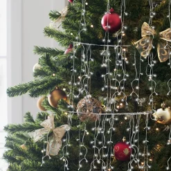 Merkloos Lichtgordijnen^15M 400 Led Gordijn Led Kerstverlichting Gordijn Kerstverlichting Gordijn Voor Binnen En Buiten -Timer- 400 Led Lampjes- Koud Wit