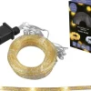MOON in the room Lichtslangen^ - Decoratiesnoer 72 Led's Met Glitter - Zilver - Warm Wit - Ip44