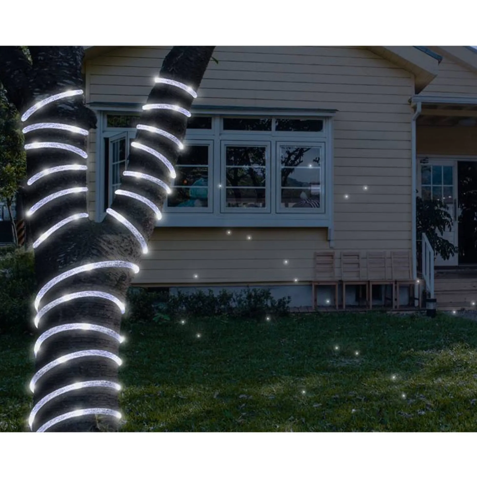 MOON in the room Lichtslangen^ - Decoratiesnoer 72 Led's Met Glitter - Zilver - Koud Wit - Ip44