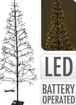 Nampook Verlichte Kerstfiguren^ Kerstboom Met 400 Led - 180Cm Lichtboom 400Led - 180Cm - Voor Binnen En Buiten - Warm Wit