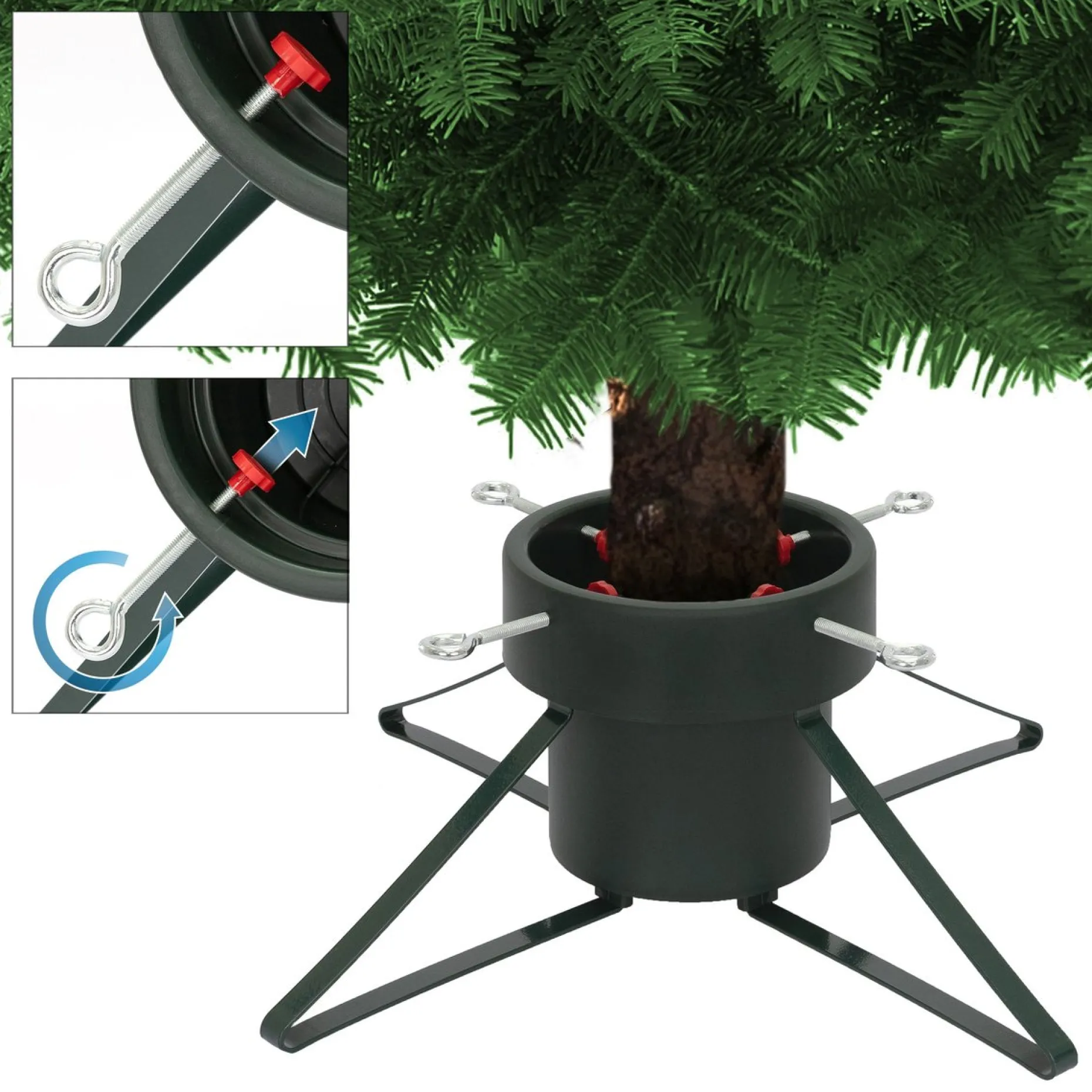Nampook Kerstboomstandaarden^ - Kerstboomstandaard - Groot - Voor Bomen Tot 2,5 Meter - Waterreservoir - Groen