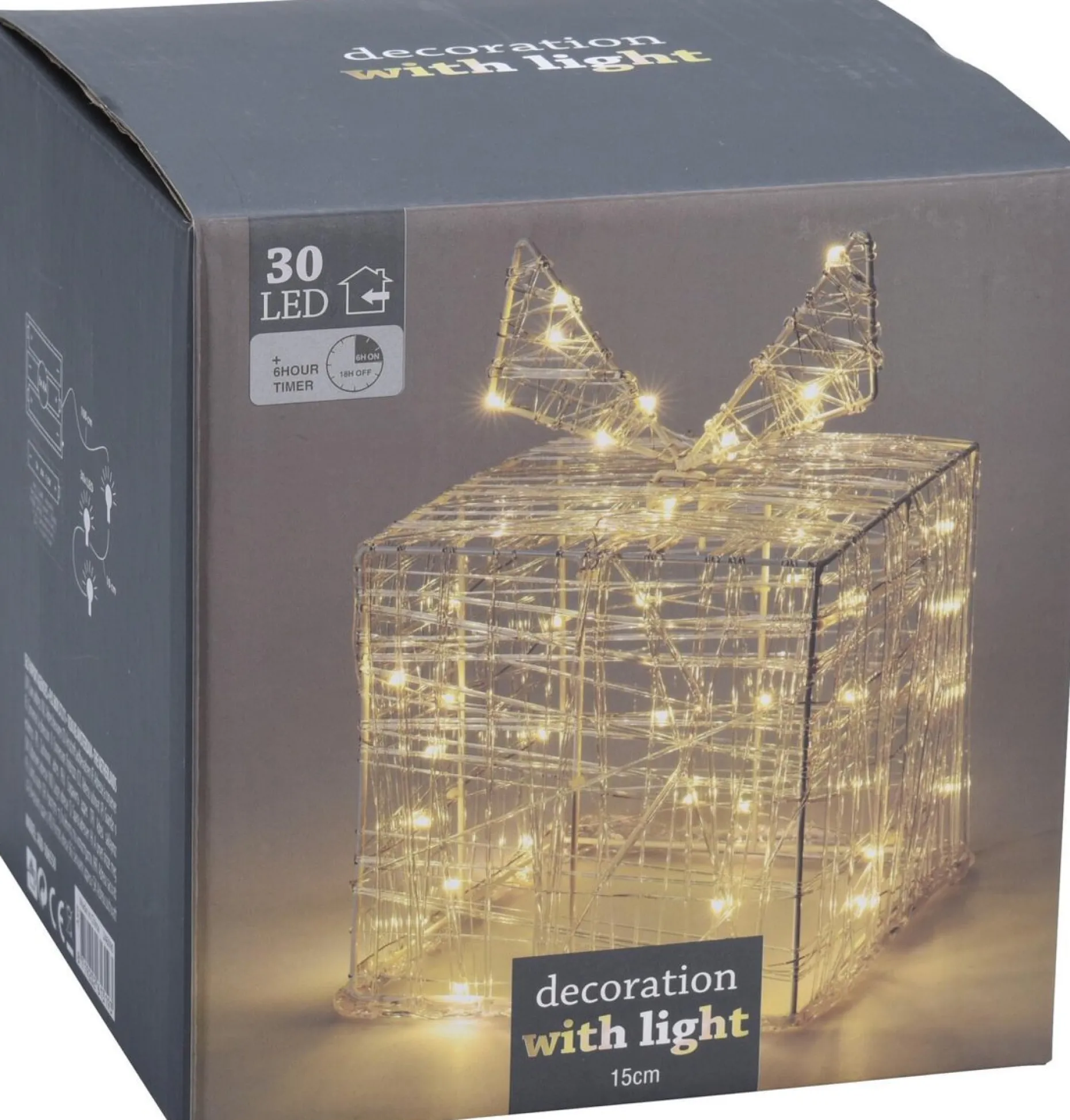 Nampook Verlichte Kerstfiguren^ Kerstverlichting Geschenkdoos - 30 Led - 15Cm Hoog