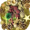 * Natuurlijke Decoratie Kerstmis Gouden Decoratie Adventskrans / Kerstkrans Adventsstuk Potpourri Flash Sale